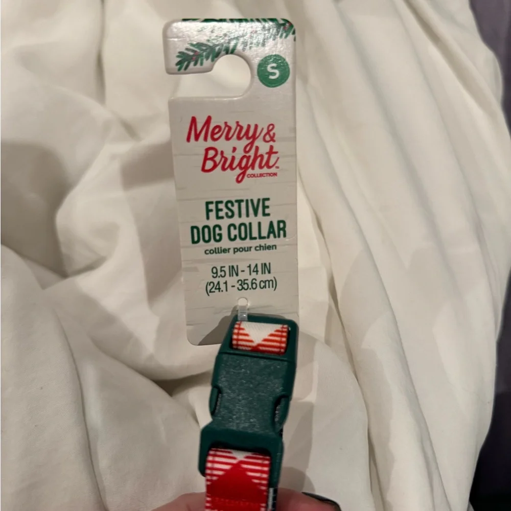 NWT Merry & Bright Plaid Dog Collar Christmas Buffalo Plaid 2023